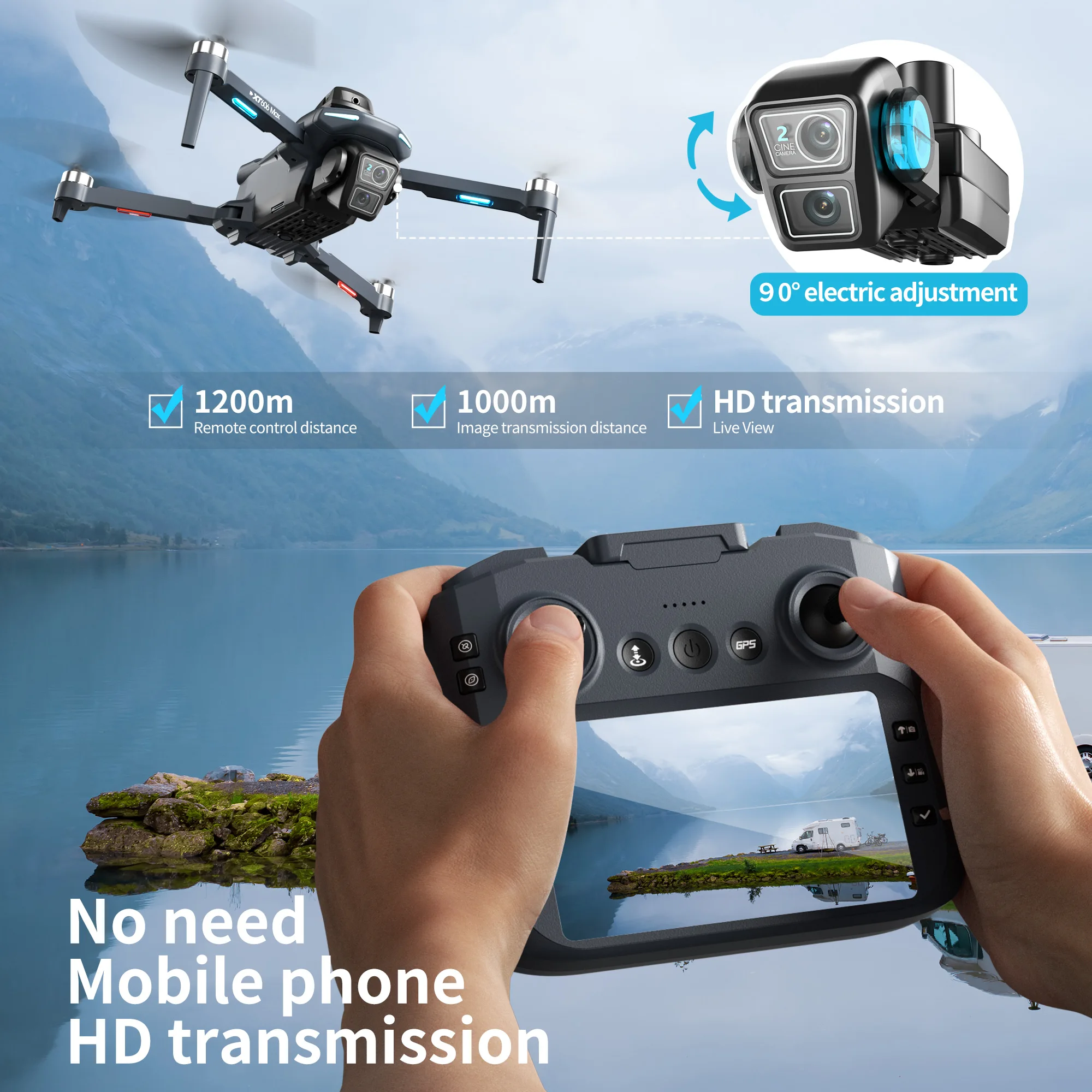Lenovo XT606 MAX GPS Drone 4k  - Fpv Drone Kit review and price